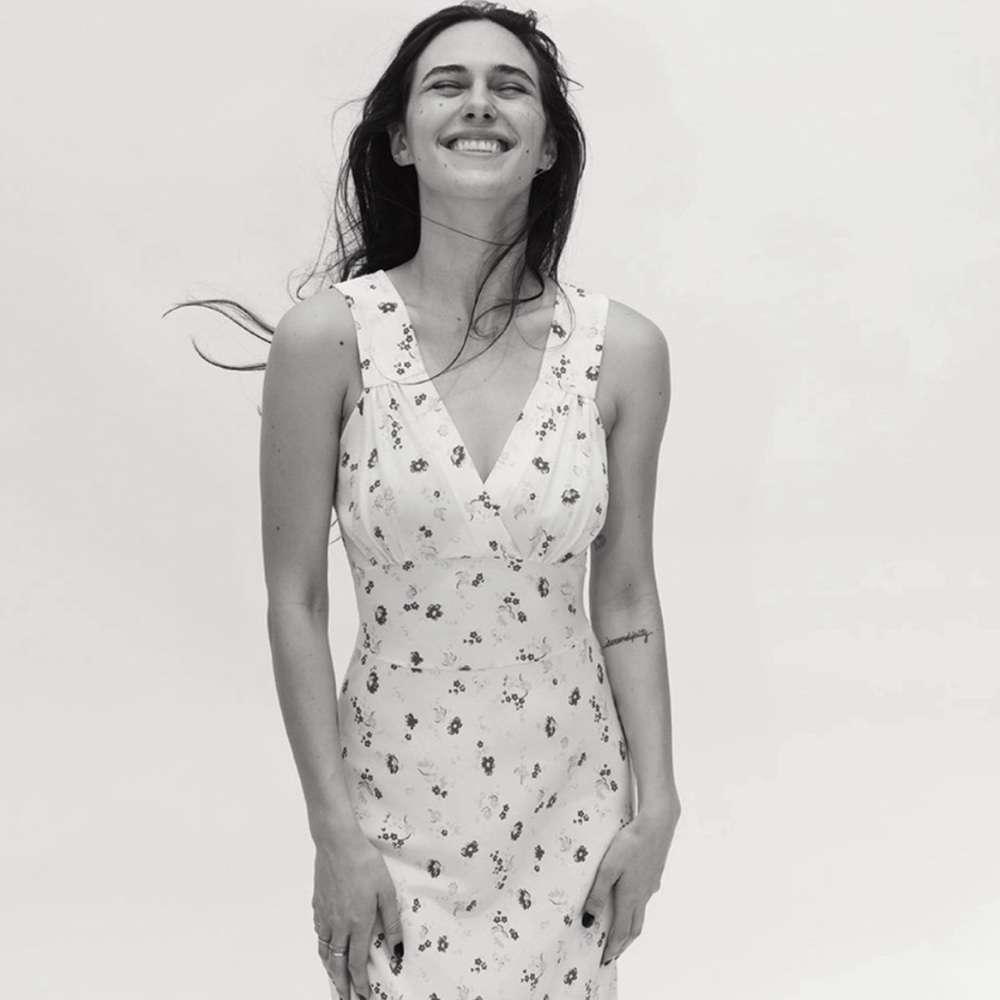 Realisation Par White Floral Midi Dress